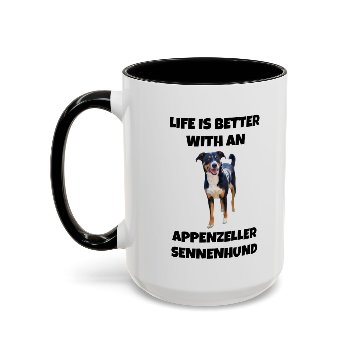 Appenzeller Sennenhund, Appenzeller Dog, Appenzeller Sennenhund Dog, Accent Coffee Mug (11, 15oz)