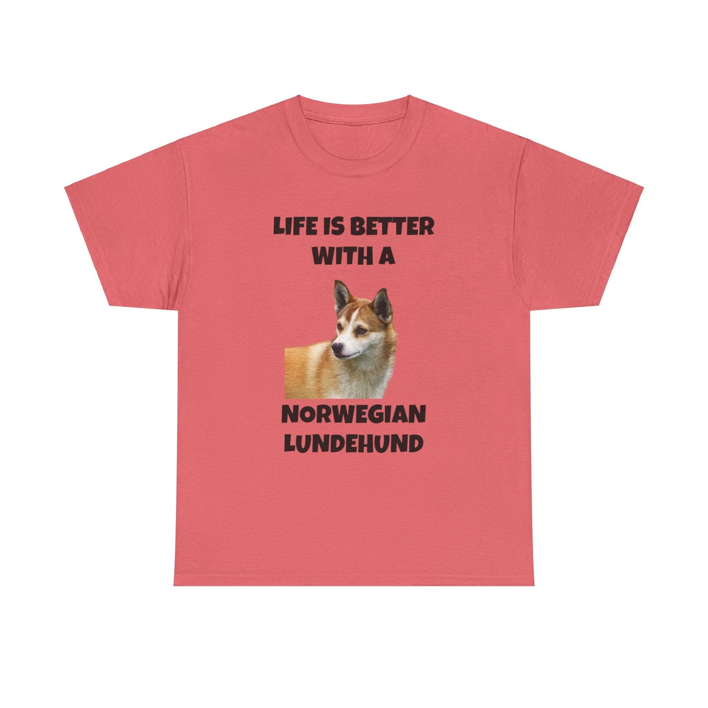 Norwegian Lundehund, Life is Better with a Norwegian Lundehund, Unisex Heavy Cotton Tee