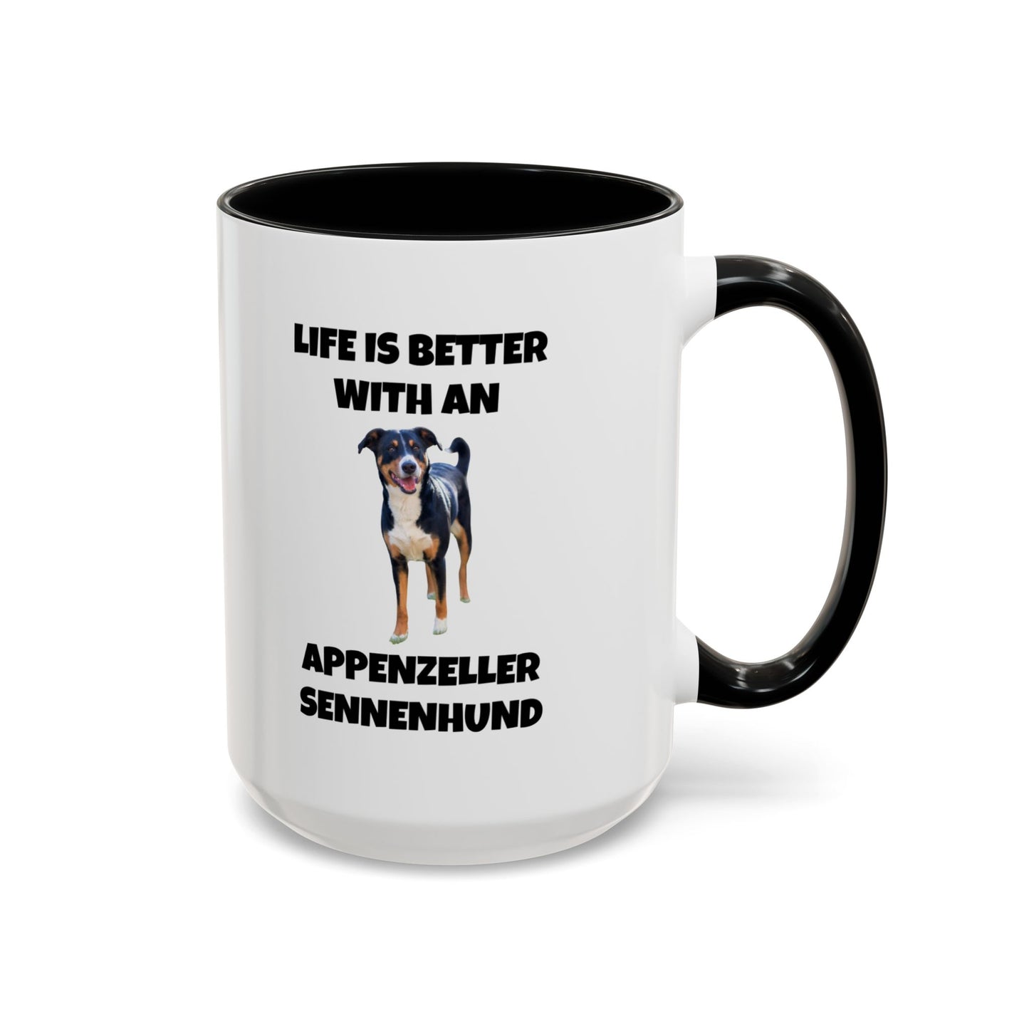 Appenzeller Sennenhund, Appenzeller Dog, Appenzeller Sennenhund Dog, Accent Coffee Mug (11, 15oz)