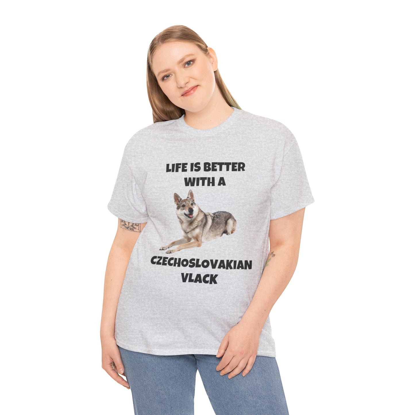 Czechoslovakian Vlack Dog, Life is Better with a Czechoslovakian Vlack, Unisex Heavy Cotton Tee