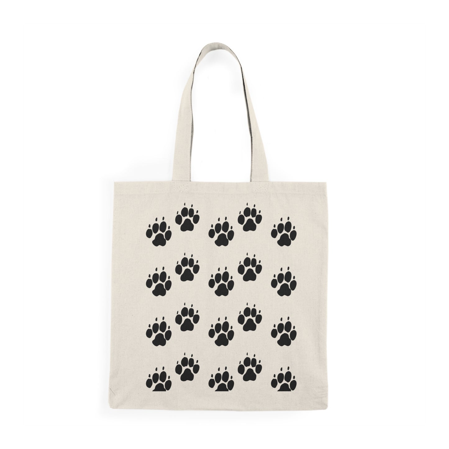 Dog Prints Natural Tote Bag
