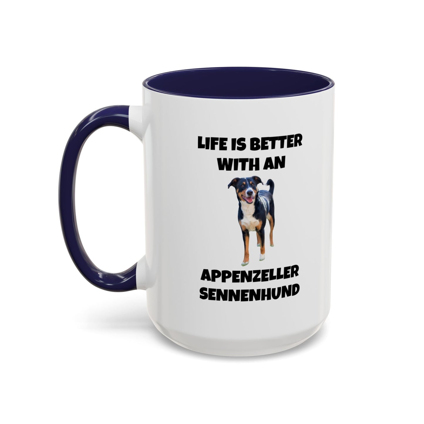Appenzeller Sennenhund, Appenzeller Dog, Appenzeller Sennenhund Dog, Accent Coffee Mug (11, 15oz)