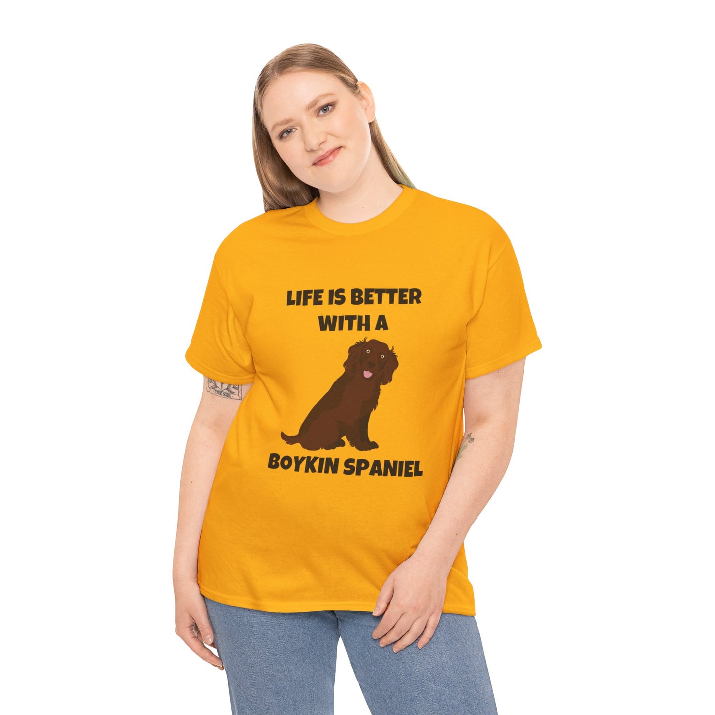 Boykin Spaniel, Boykin Spaniel Dog, Life is Better with a Boykin Spaniel, Unisex Heavy Cotton Tee