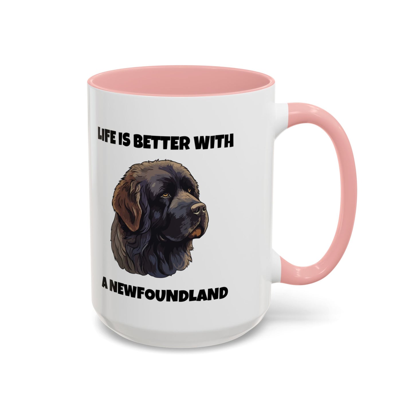 Newfoundland, Newfoundland Dog, Newfie, Life is Better with a Newfoundland, Accent Coffee Mug (11, 15oz)