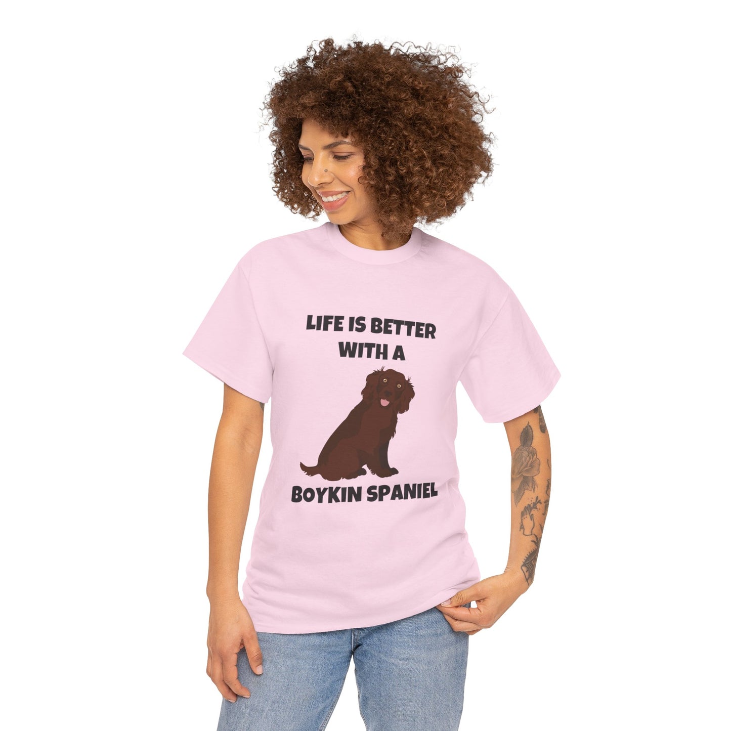 Boykin Spaniel, Boykin Spaniel Dog, Life is Better with a Boykin Spaniel, Unisex Heavy Cotton Tee