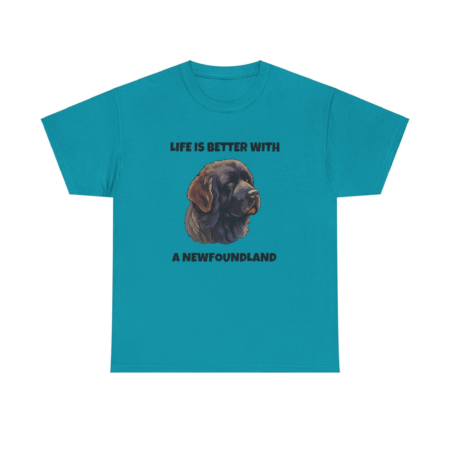 Newfoundland, Newfoundland Dog, Newfie, Life is Better with a Newfoundland, Unisex Heavy Cotton Tee