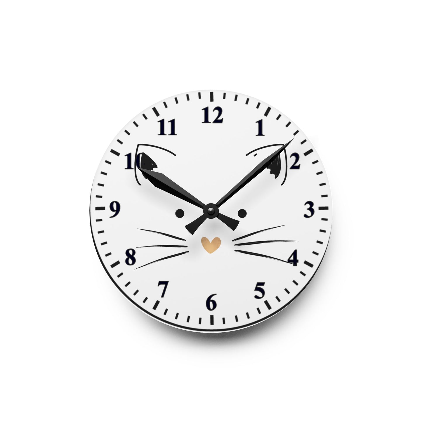 Wall Clock, Cat, Cat Face Acrylic Wall Clock