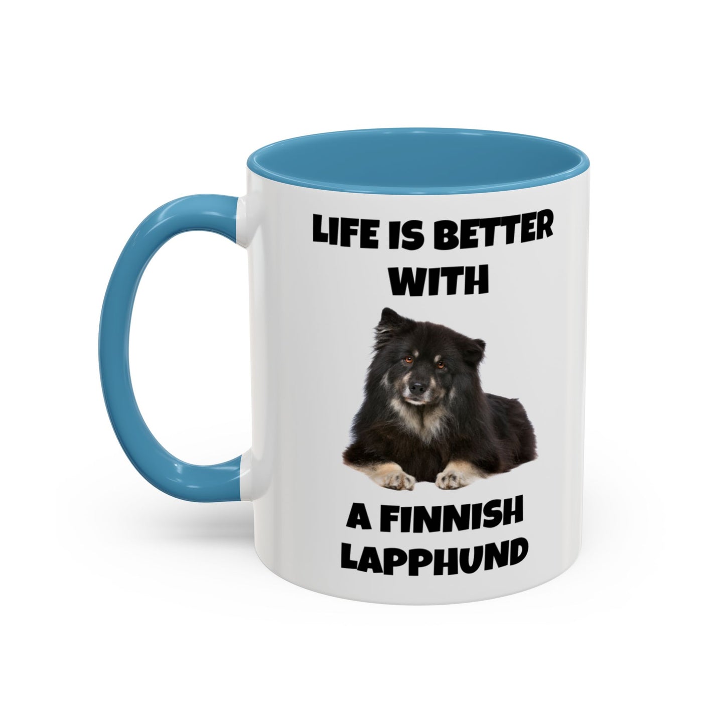 Finnish Lapphund, Finnish Lapphund Dog, Life is Better with a Finnish Lapphund, Accent Coffee Mug (11, 15oz)