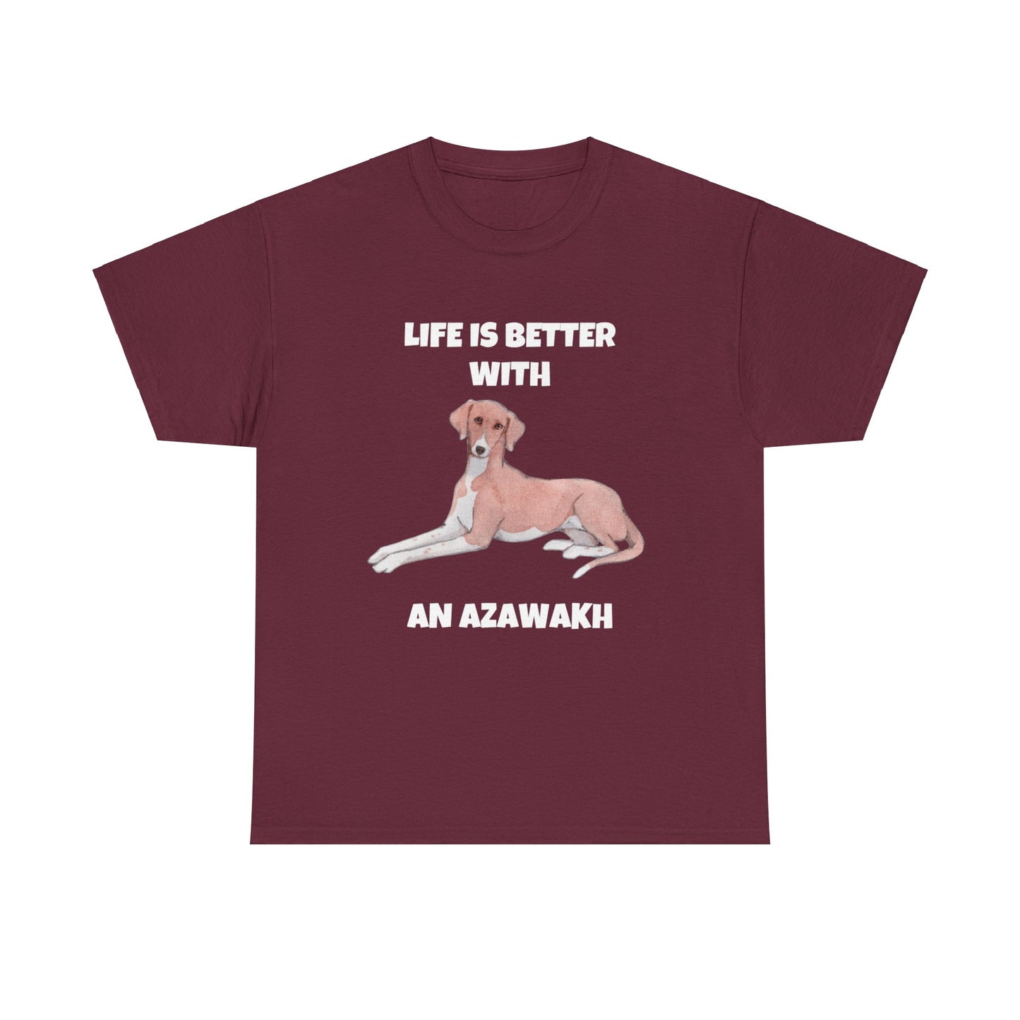 Azawakh, Azawakh Dog, Life is Better with An Azawakh, Dark Unisex Heavy Cotton Tee