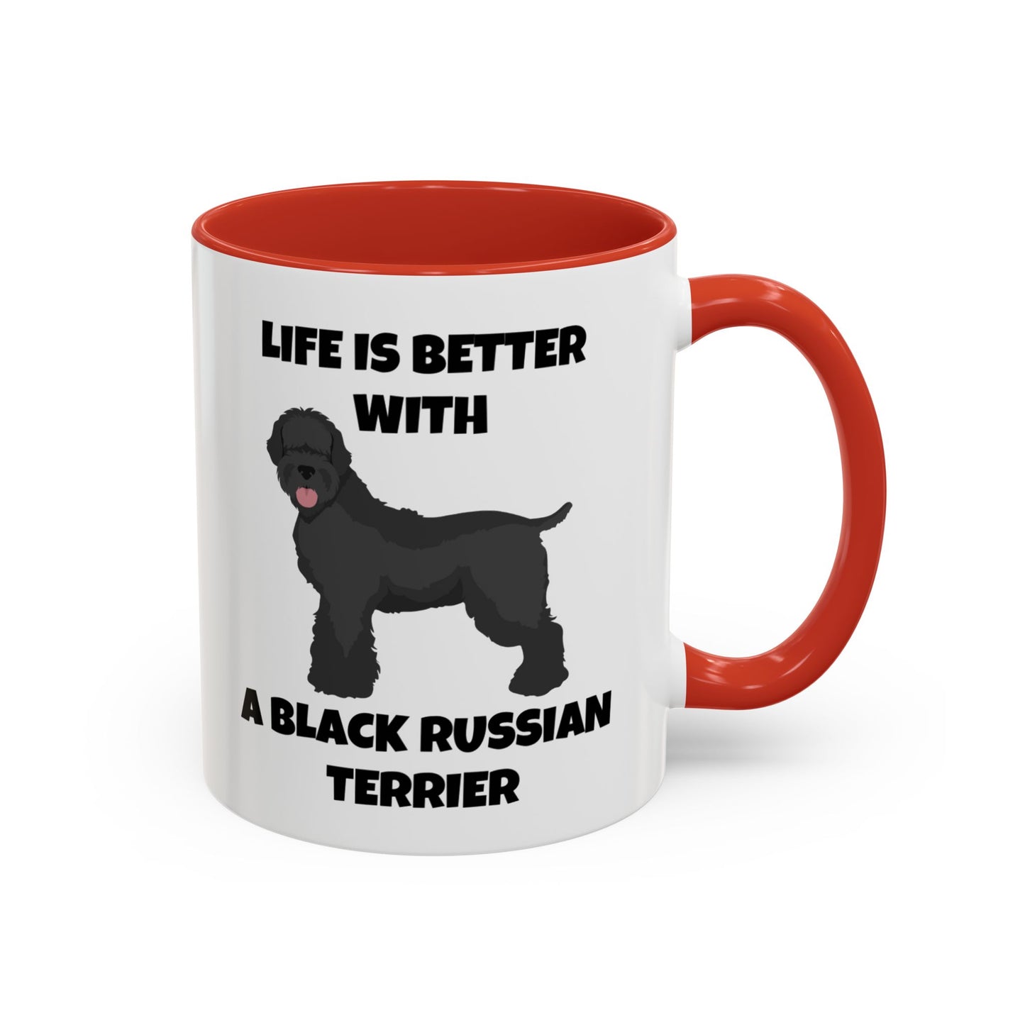 Black Russian Terrier, Black Russian Terrier Dog, Life is Better with a Black Russian Terrier, Accent Coffee Mug (11, 15oz)