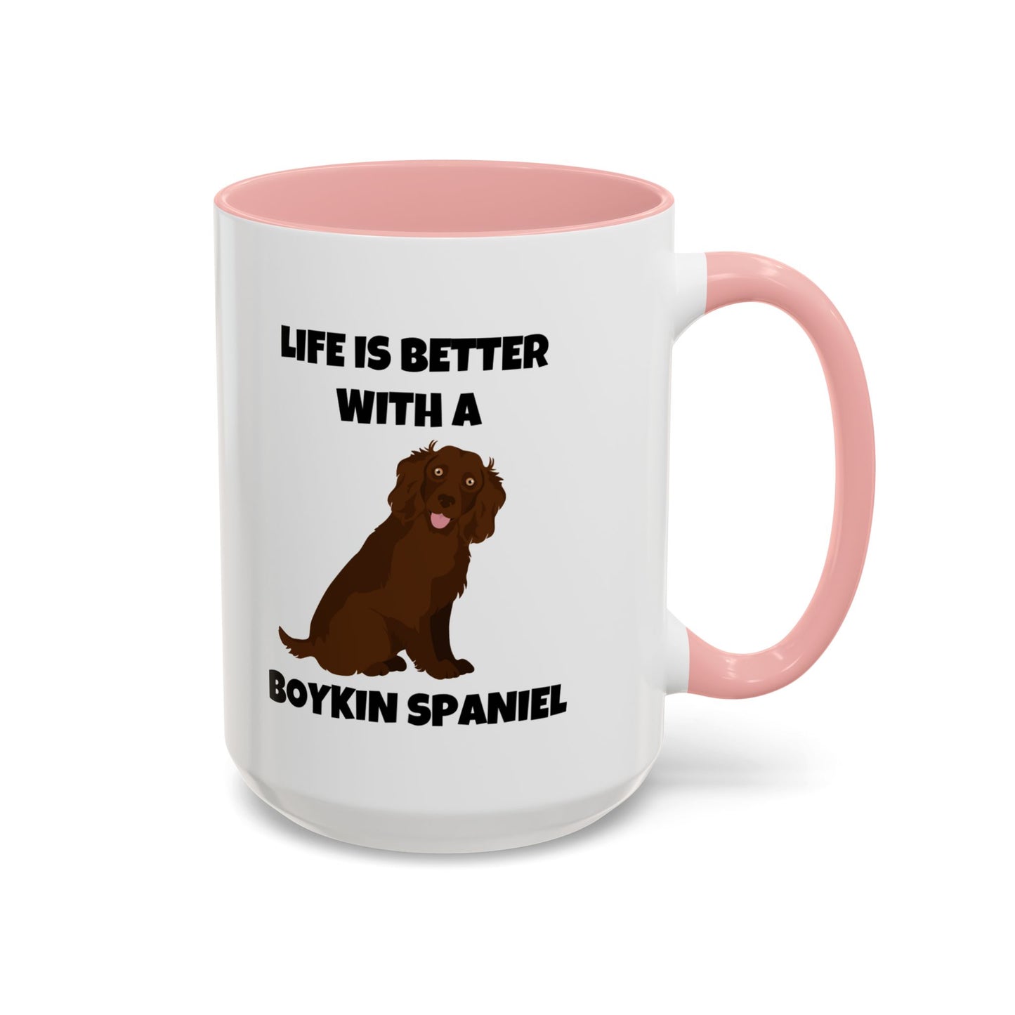 Boykin Spaniel, Boykin Spaniel Dog, Life is Better with a Boykin Spaniel, Accent Coffee Mug (11, 15oz)