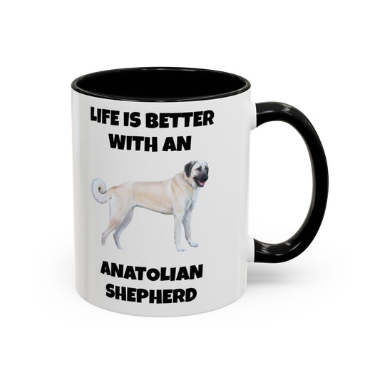 Anatolian, Anatolian Dog, Life is Better with an Anatolian, Accent Coffee Mug (11, 15oz)