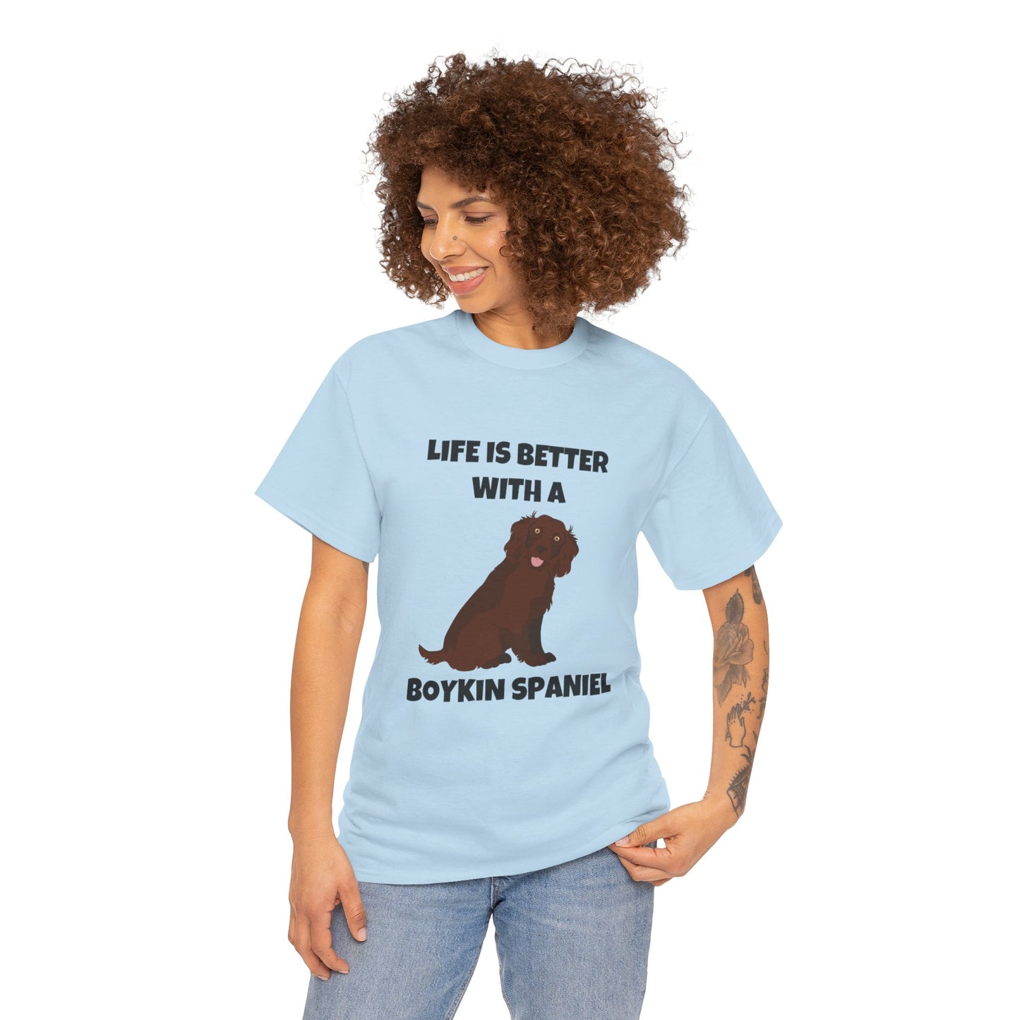 Boykin Spaniel, Boykin Spaniel Dog, Life is Better with a Boykin Spaniel, Unisex Heavy Cotton Tee