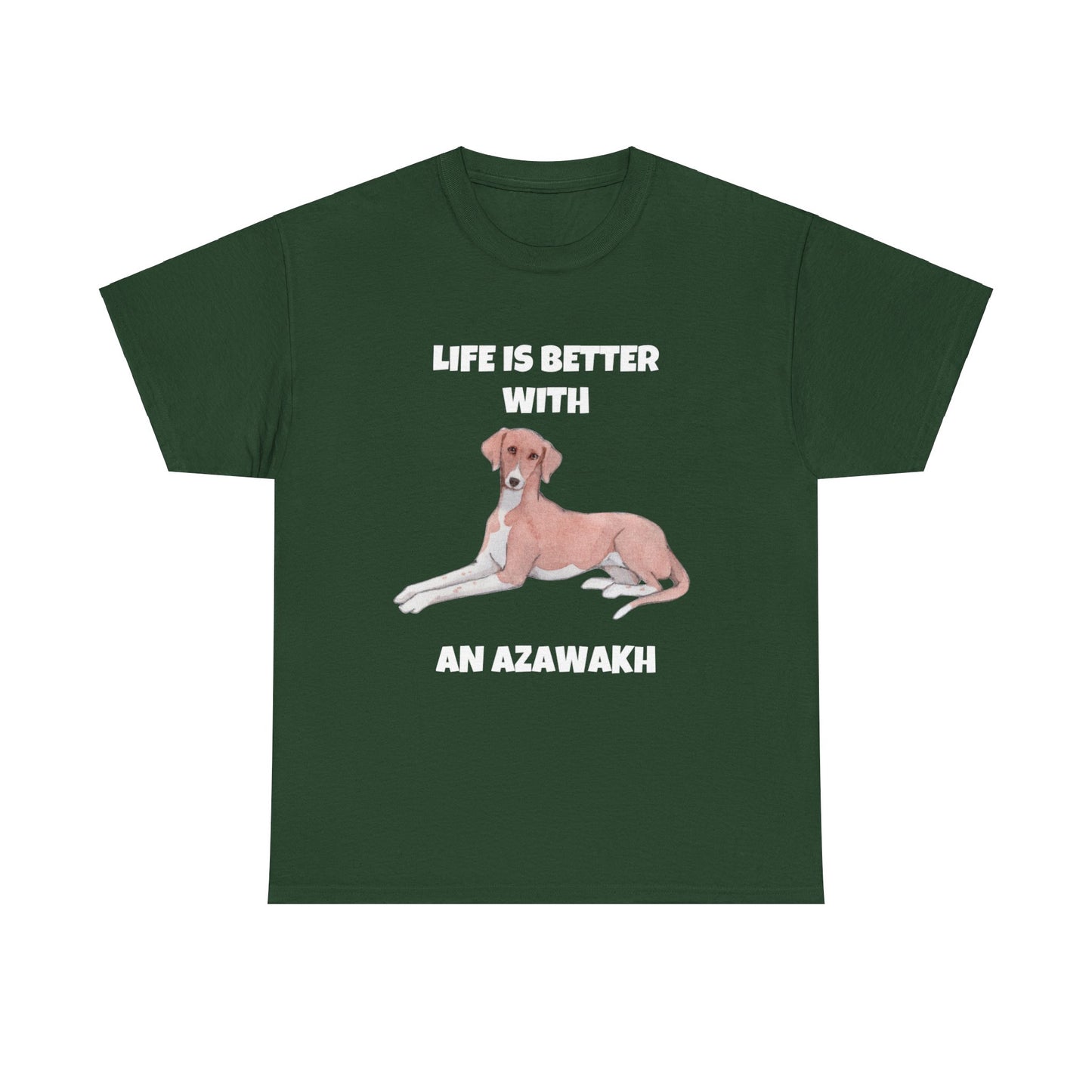 Azawakh, Azawakh Dog, Life is Better with An Azawakh, Dark Unisex Heavy Cotton Tee