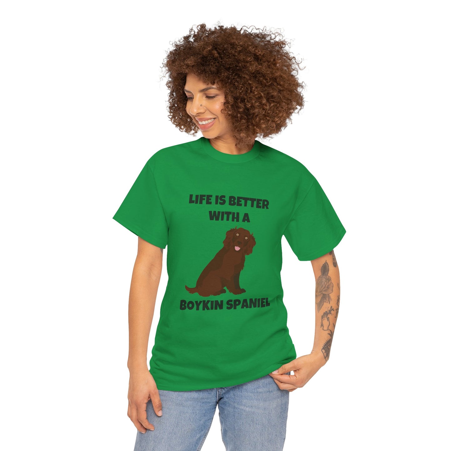 Boykin Spaniel, Boykin Spaniel Dog, Life is Better with a Boykin Spaniel, Unisex Heavy Cotton Tee