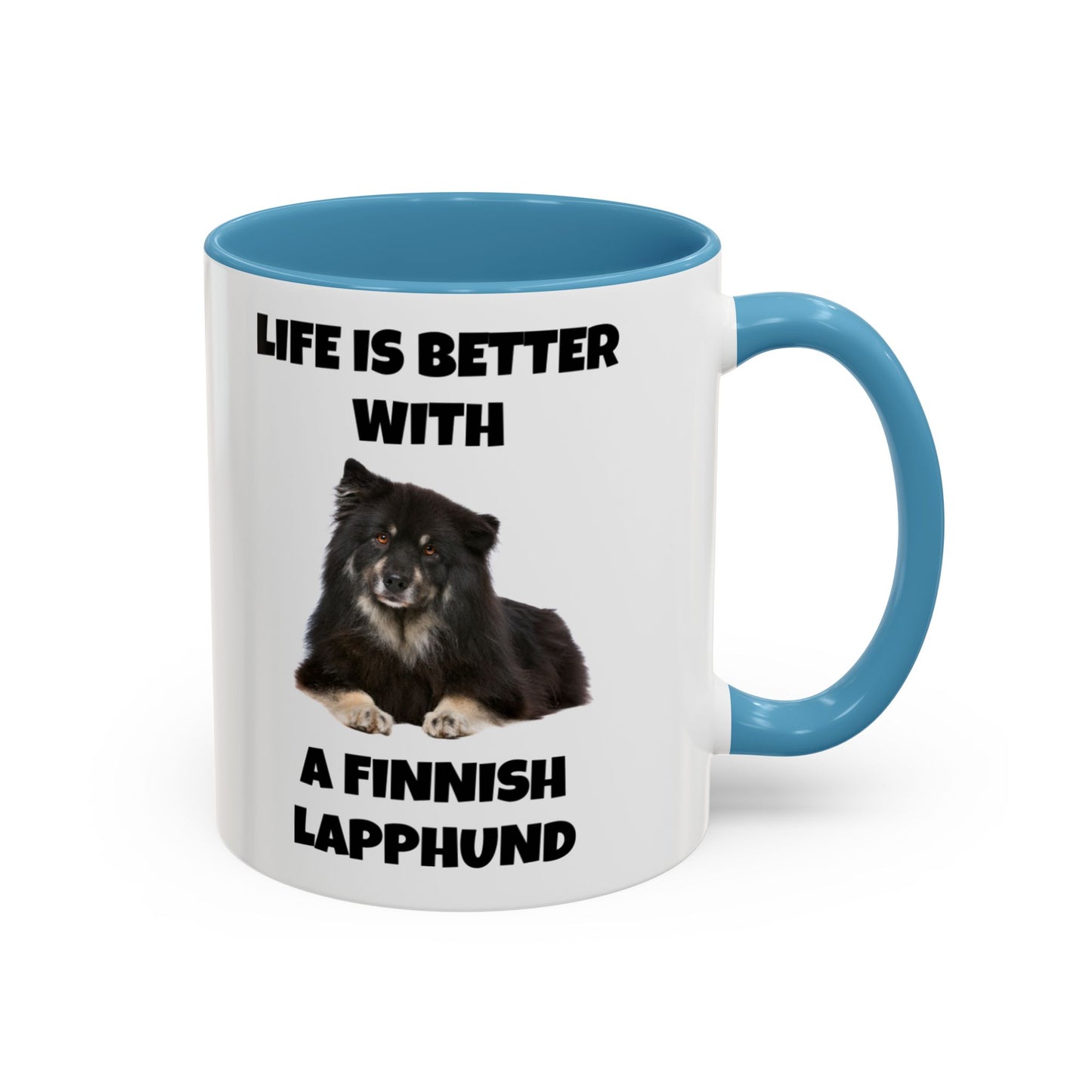 Finnish Lapphund, Finnish Lapphund Dog, Life is Better with a Finnish Lapphund, Accent Coffee Mug (11, 15oz)