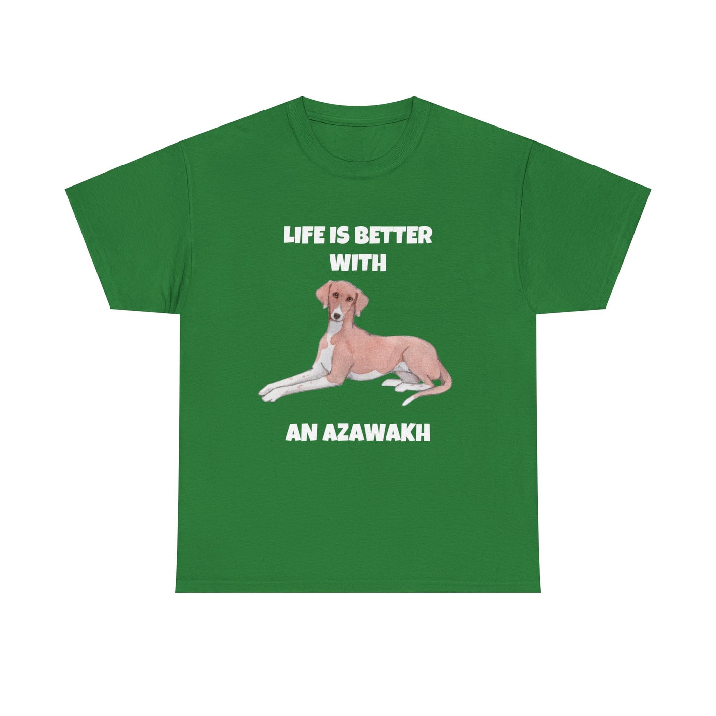 Azawakh, Azawakh Dog, Life is Better with An Azawakh, Dark Unisex Heavy Cotton Tee