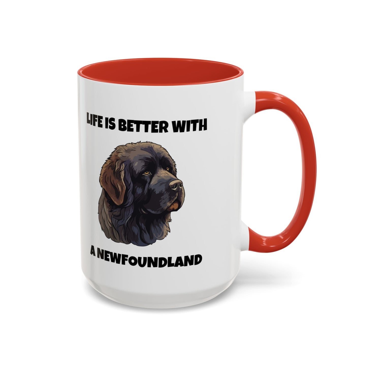 Newfoundland, Newfoundland Dog, Newfie, Life is Better with a Newfoundland, Accent Coffee Mug (11, 15oz)