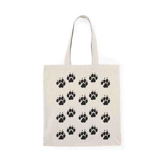 Dog Prints Natural Tote Bag