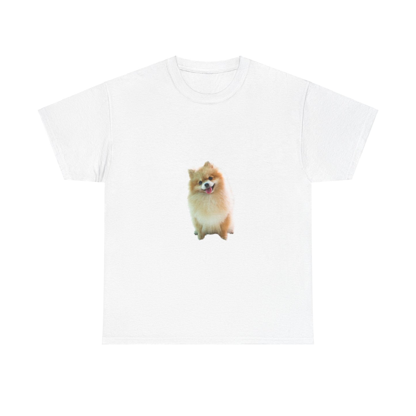 Pomeranian, Pomeranian Dog, Life is Better with a Pomeranian, Dark Unisex Heavy Cotton Tee