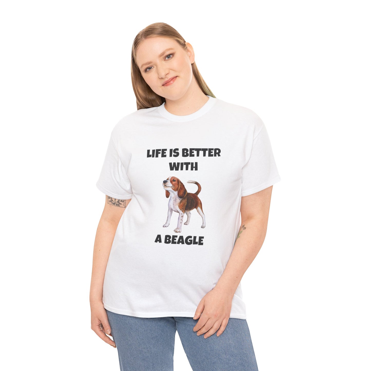 Beagle, Beagle Dog, Life Is Better With A Beagle, Unisex Heavy Cotton Tee