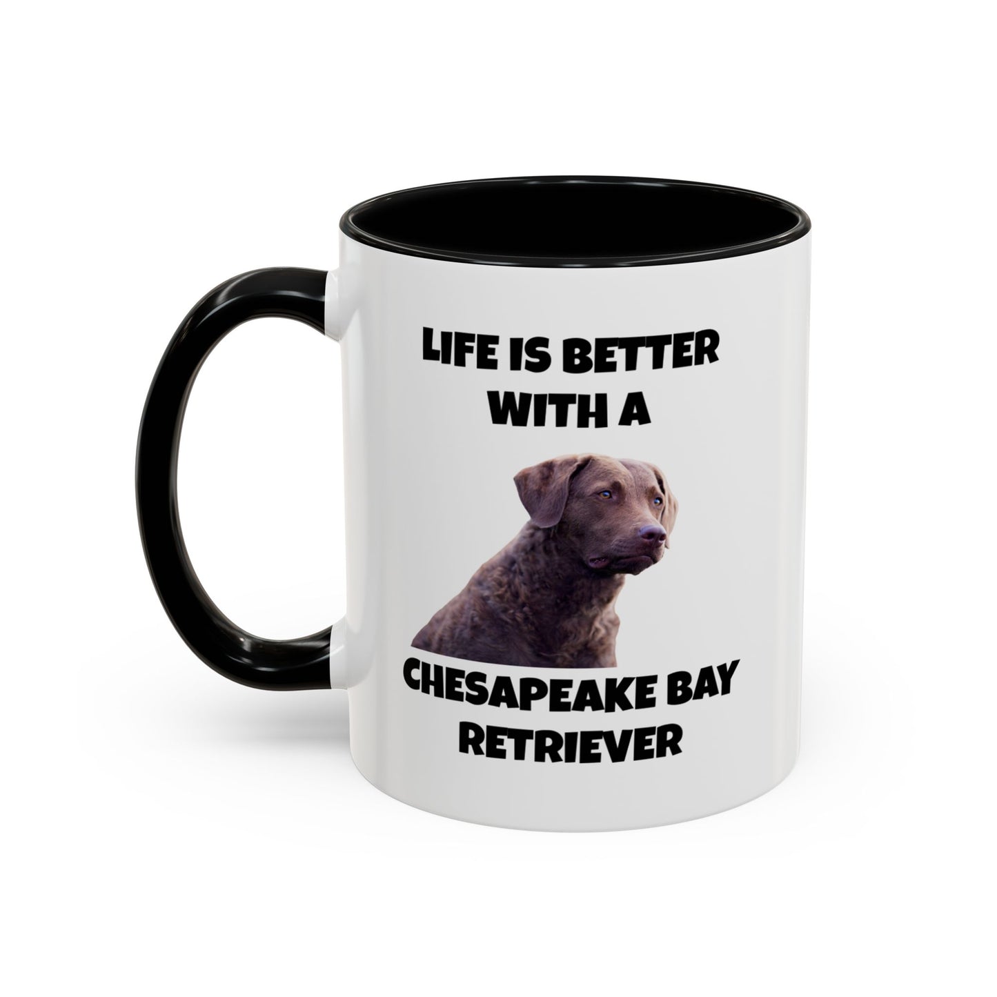 Chesapeake Bay Retriever, Chesapeake Bay Retriever Dog, Life is Better with a Chesapeake Bay Retriever, Accent Coffee Mug (11, 15oz)