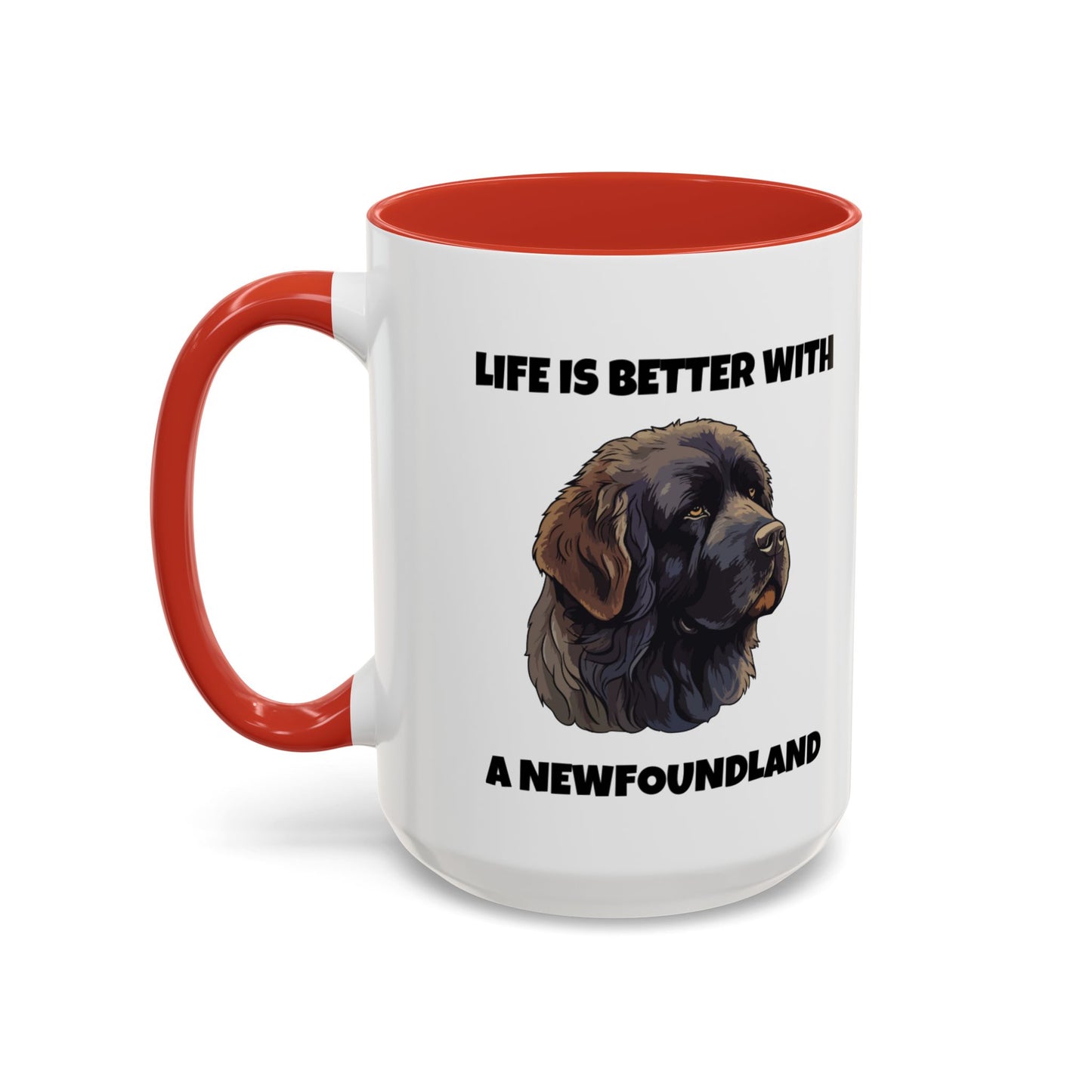 Newfoundland, Newfoundland Dog, Newfie, Life is Better with a Newfoundland, Accent Coffee Mug (11, 15oz)