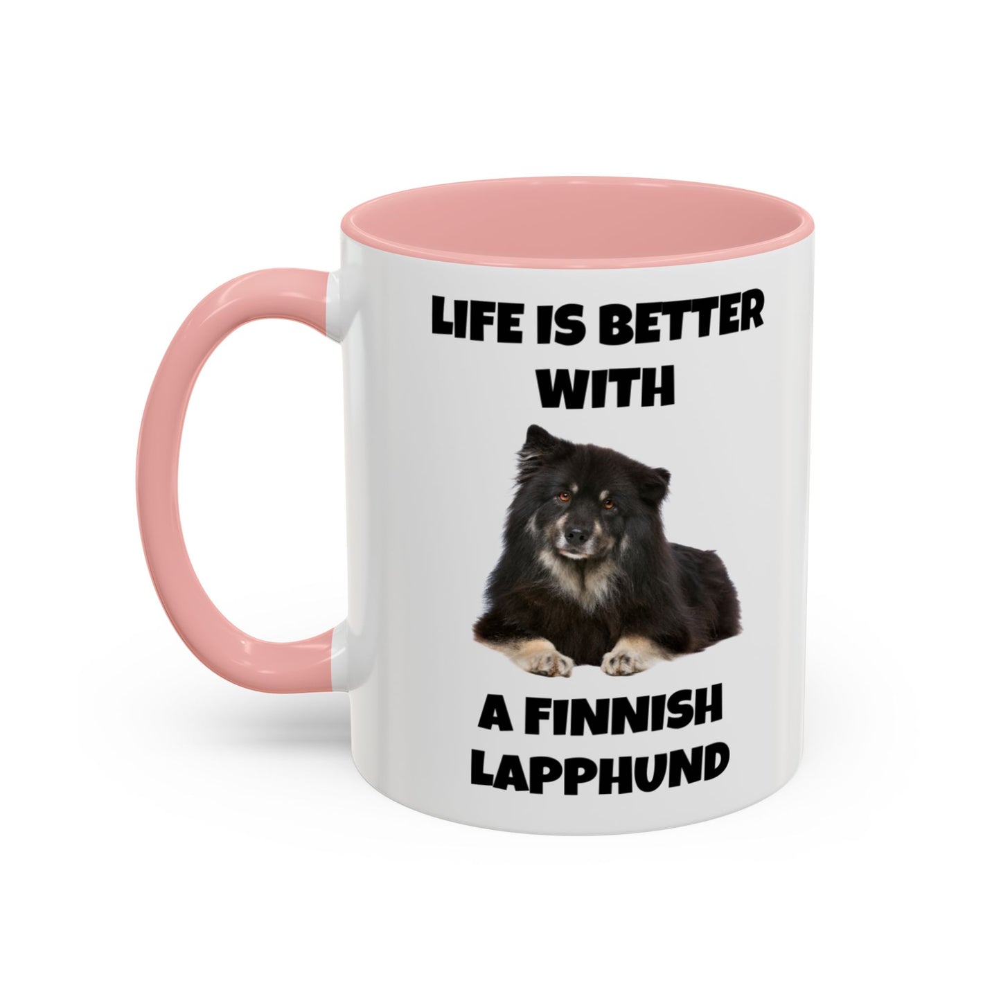 Finnish Lapphund, Finnish Lapphund Dog, Life is Better with a Finnish Lapphund, Accent Coffee Mug (11, 15oz)