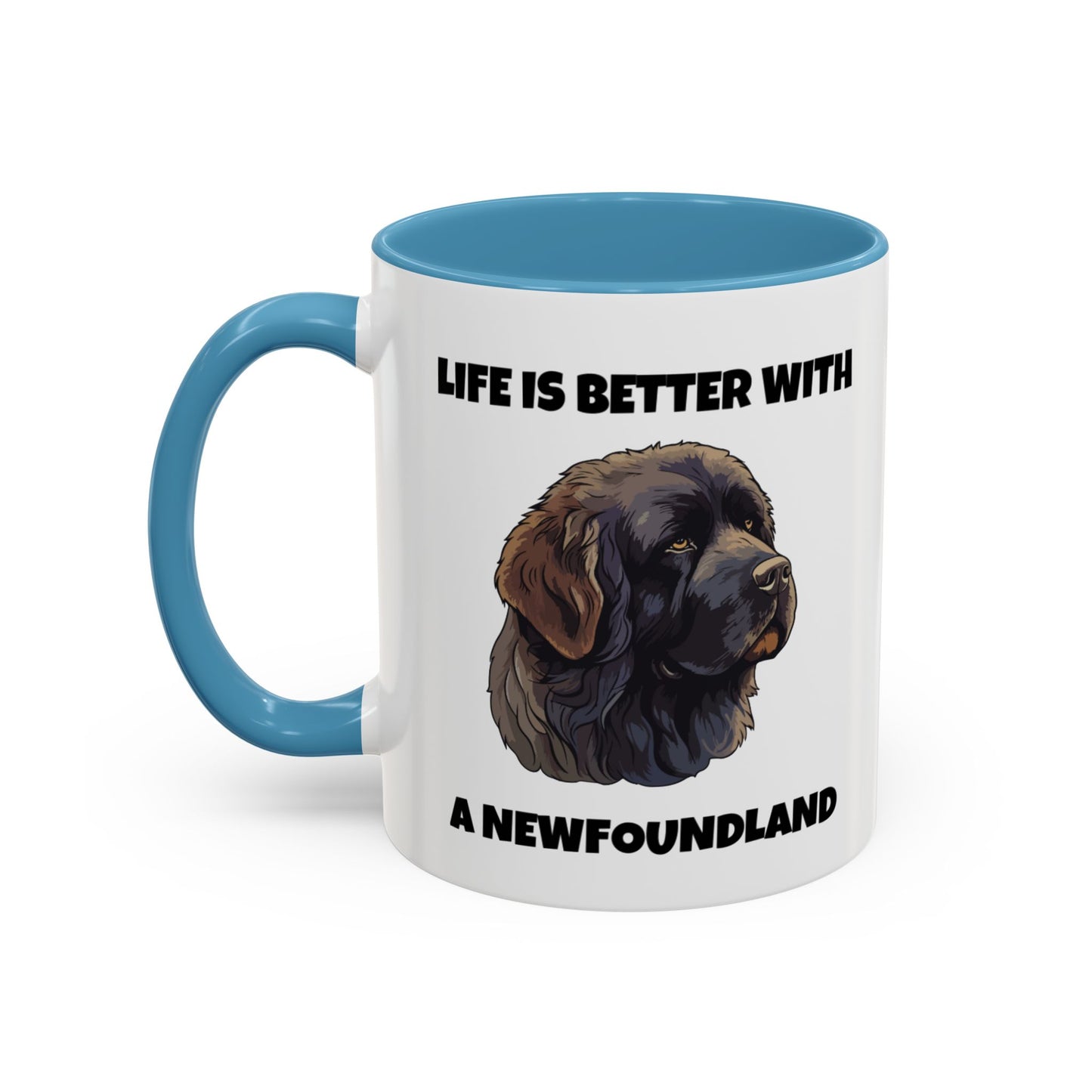 Newfoundland, Newfoundland Dog, Newfie, Life is Better with a Newfoundland, Accent Coffee Mug (11, 15oz)