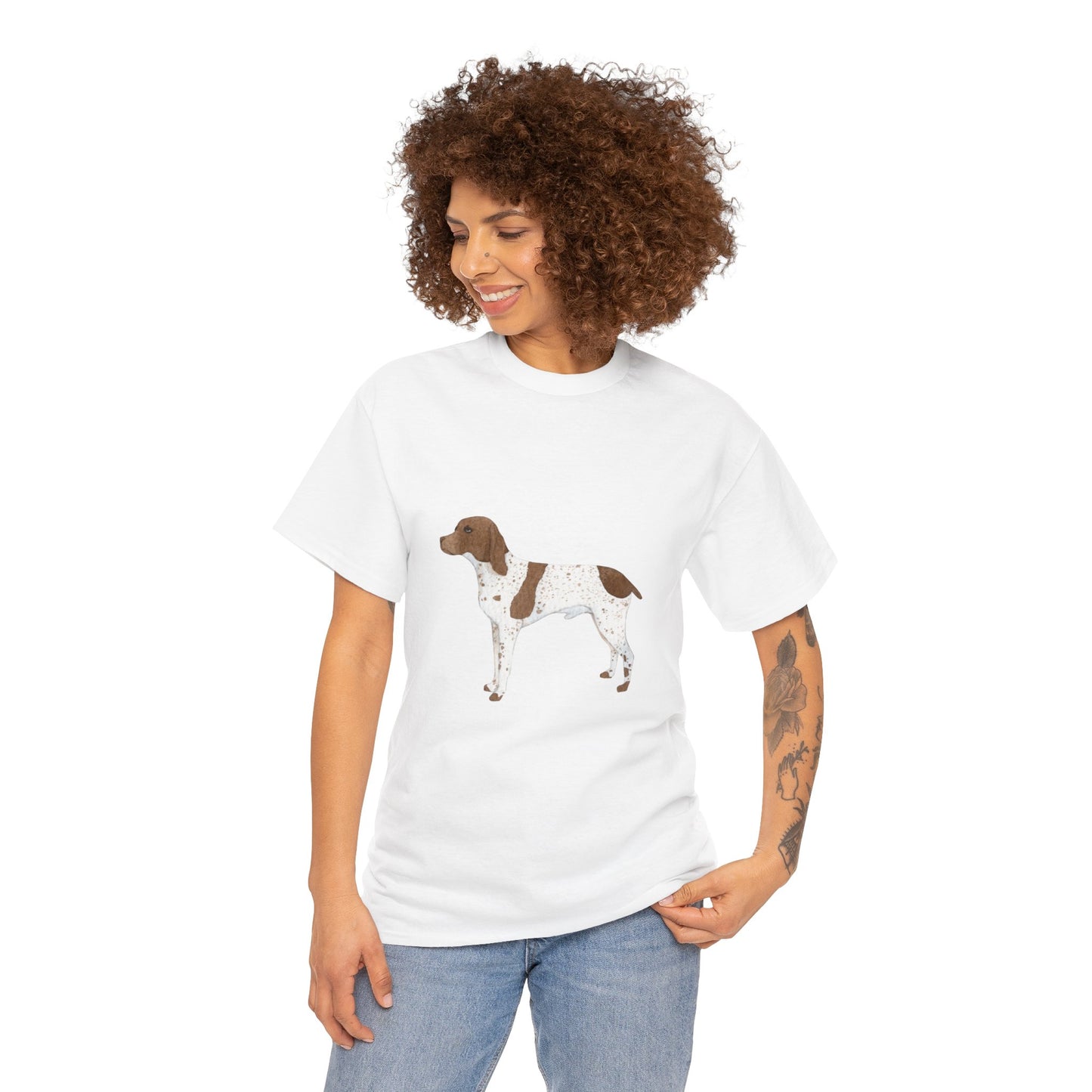 Braque Francais, Braque Francais Dog, Life is Better with a Braque Francais, Dark Unisex Heavy Cotton Tee