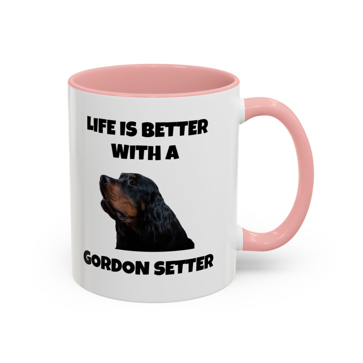 Gordon Setter, Gordon Setter Dog, Life is Better with a Gordon Setter, Accent Coffee Mug (11, 15oz)