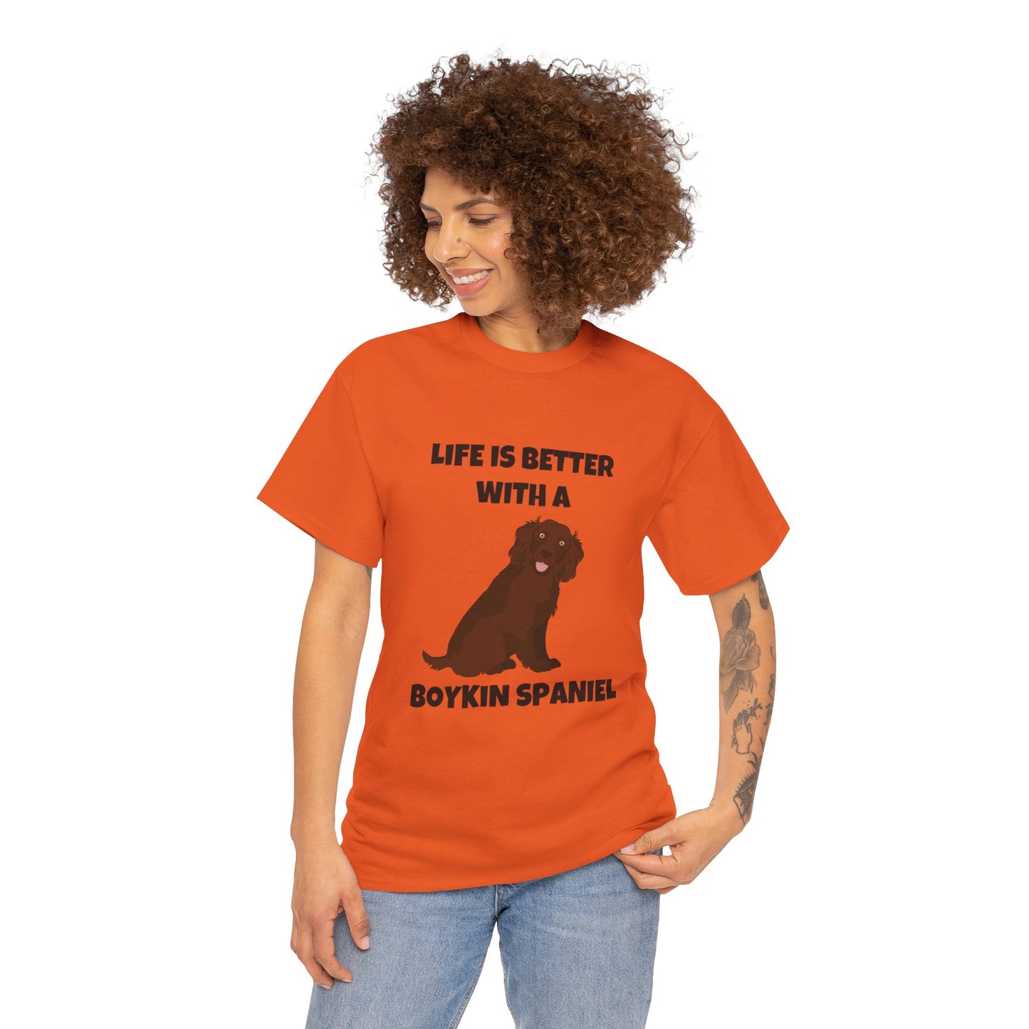 Boykin Spaniel, Boykin Spaniel Dog, Life is Better with a Boykin Spaniel, Unisex Heavy Cotton Tee