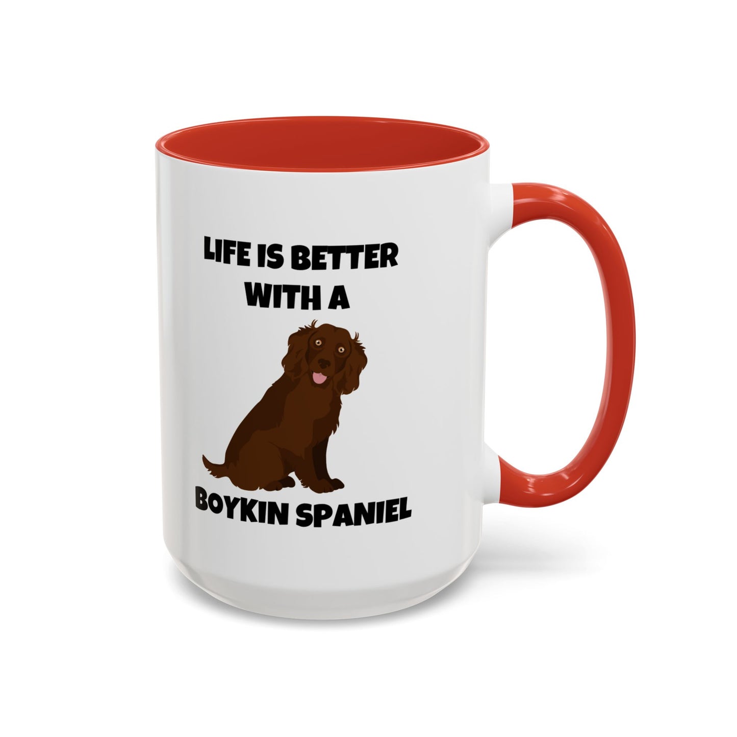 Boykin Spaniel, Boykin Spaniel Dog, Life is Better with a Boykin Spaniel, Accent Coffee Mug (11, 15oz)