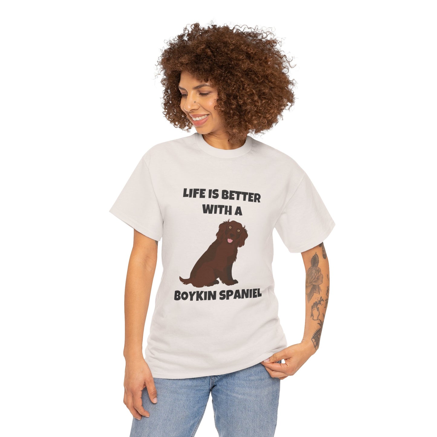 Boykin Spaniel, Boykin Spaniel Dog, Life is Better with a Boykin Spaniel, Unisex Heavy Cotton Tee