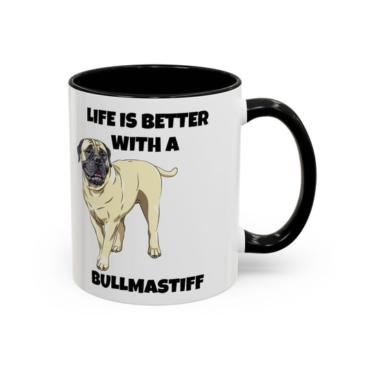 Bullmastiff, Bullmastiff Dog, Life is Better with a Bullmastiff, Accent Coffee Mug (11, 15oz)