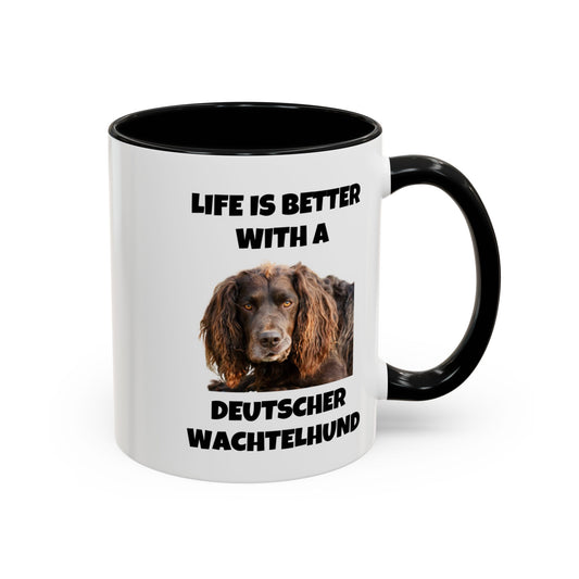 Deutscher Wachtelhund, Life is Better with a Deutscher Wachtelhund, Accent Coffee Mug (11, 15oz)