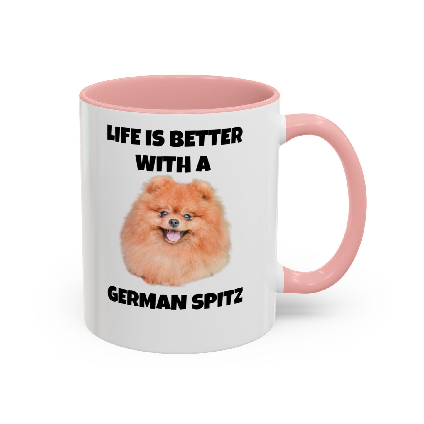 German Spitz, German Spitz Dog, Life is Better with a German Spitz, Accent Coffee Mug (11, 15oz)