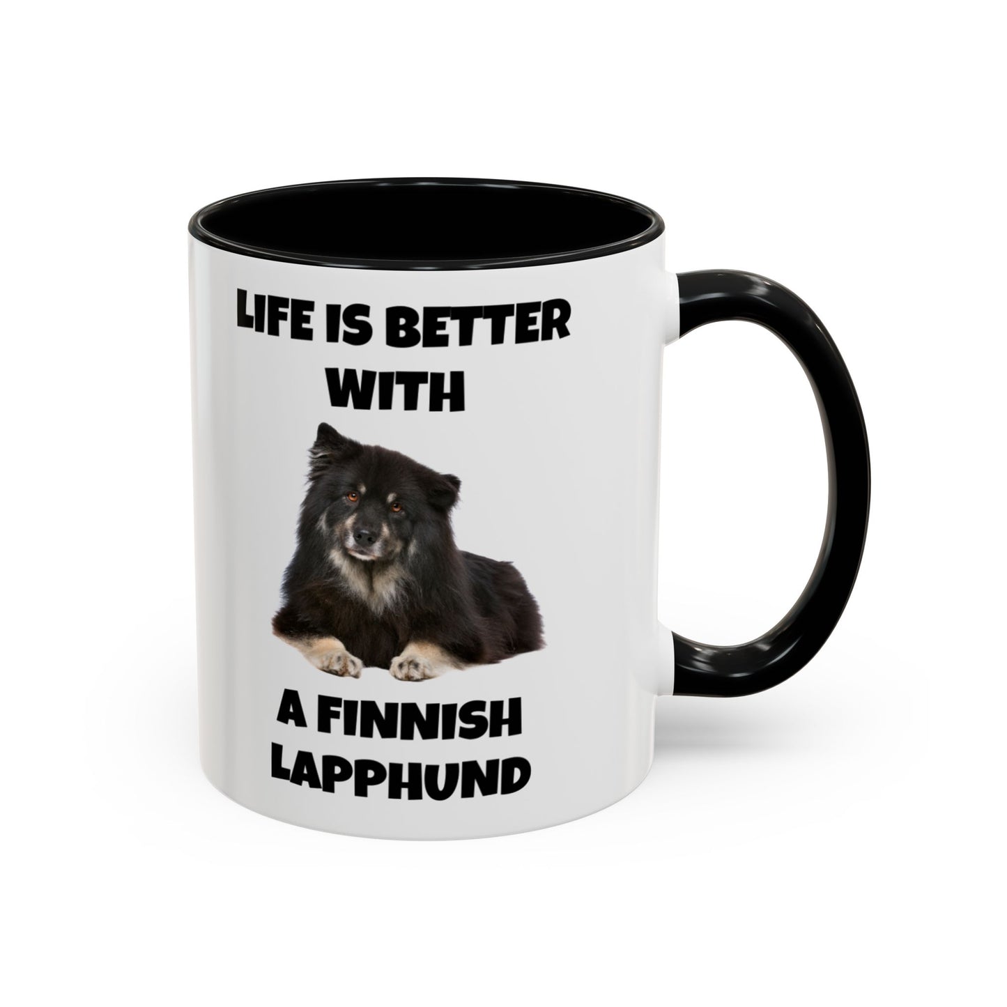 Finnish Lapphund, Finnish Lapphund Dog, Life is Better with a Finnish Lapphund, Accent Coffee Mug (11, 15oz)