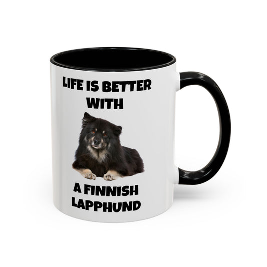 Finnish Lapphund, Finnish Lapphund Dog, Life is Better with a Finnish Lapphund, Accent Coffee Mug (11, 15oz)