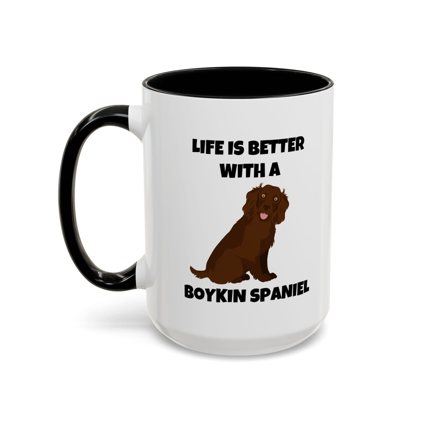 Boykin Spaniel, Boykin Spaniel Dog, Life is Better with a Boykin Spaniel, Accent Coffee Mug (11, 15oz)