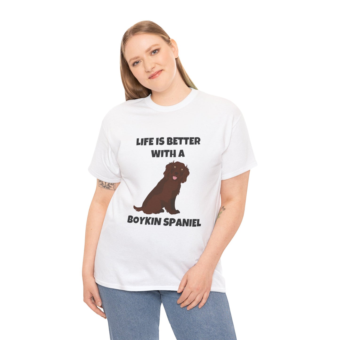 Boykin Spaniel, Boykin Spaniel Dog, Life is Better with a Boykin Spaniel, Unisex Heavy Cotton Tee