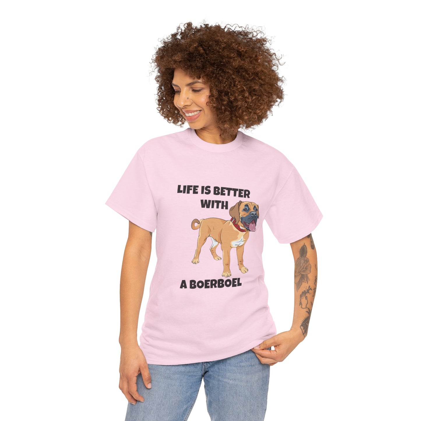 Boerboel, Boerboel Dog, Life is Better with a Boerboel, Unisex Heavy Cotton Tee