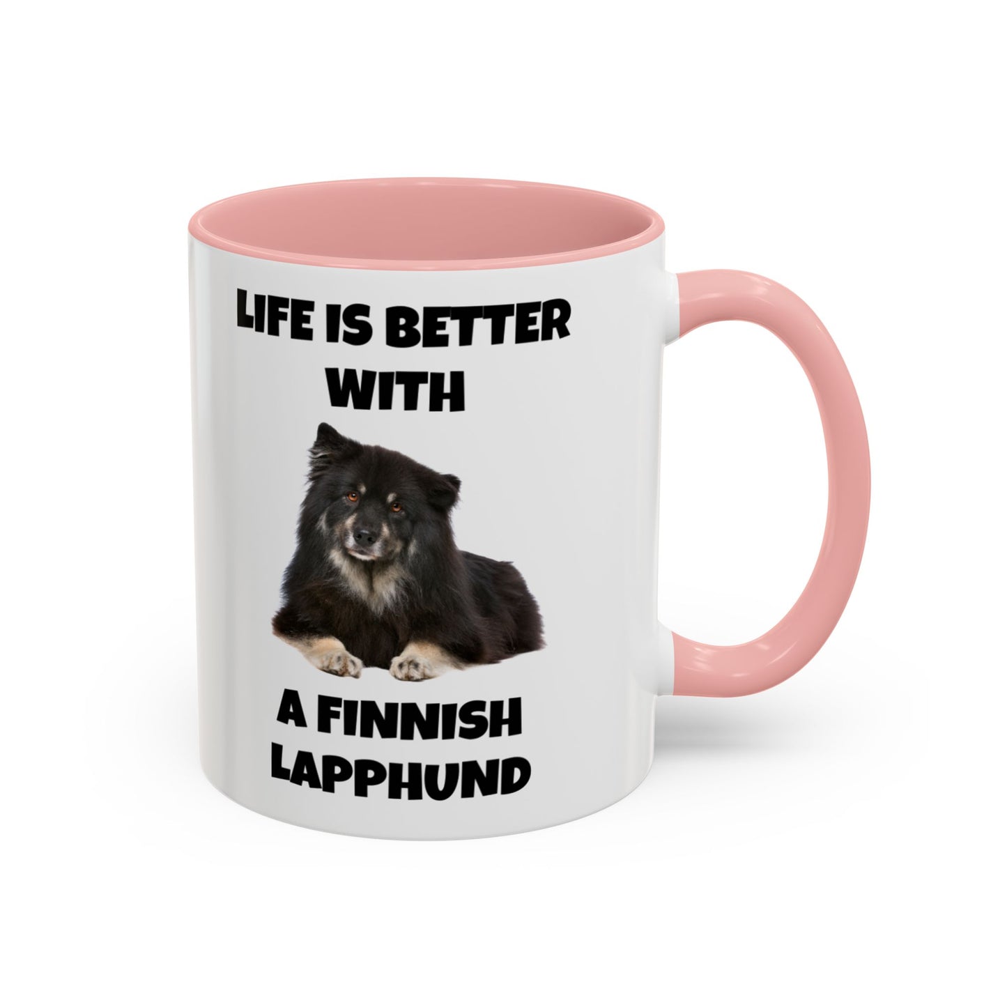 Finnish Lapphund, Finnish Lapphund Dog, Life is Better with a Finnish Lapphund, Accent Coffee Mug (11, 15oz)