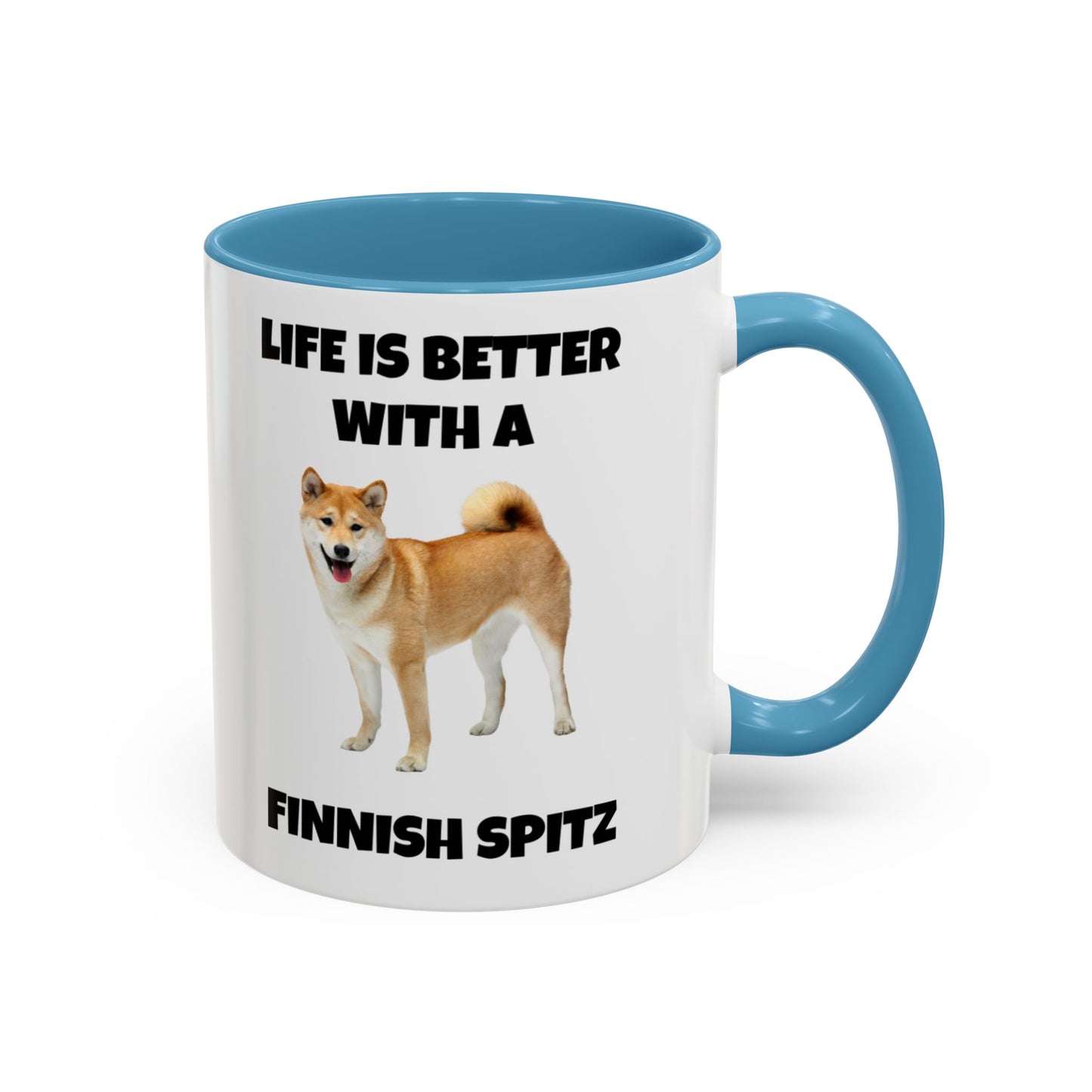 Finnish Spitz, Finnish Spitz Dog, Life is Better with a Finnish Spitz, Accent Coffee Mug (11, 15oz)