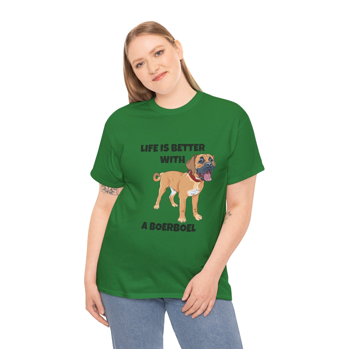 Boerboel, Boerboel Dog, Life is Better with a Boerboel, Unisex Heavy Cotton Tee