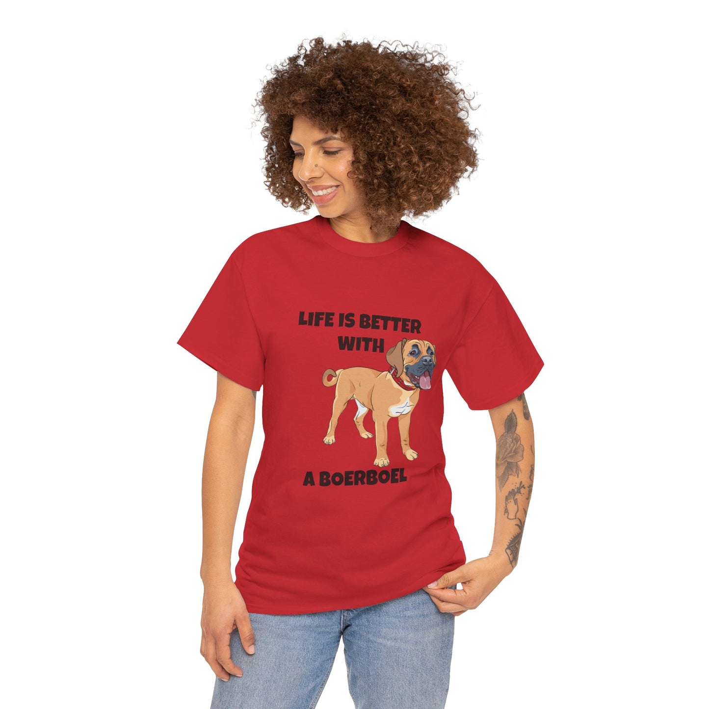 Boerboel, Boerboel Dog, Life is Better with a Boerboel, Unisex Heavy Cotton Tee