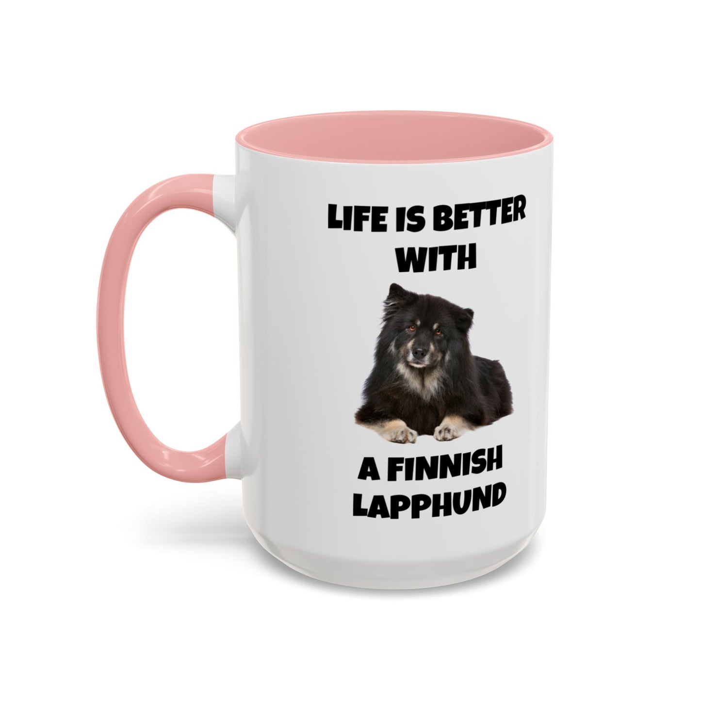 Finnish Lapphund, Finnish Lapphund Dog, Life is Better with a Finnish Lapphund, Accent Coffee Mug (11, 15oz)