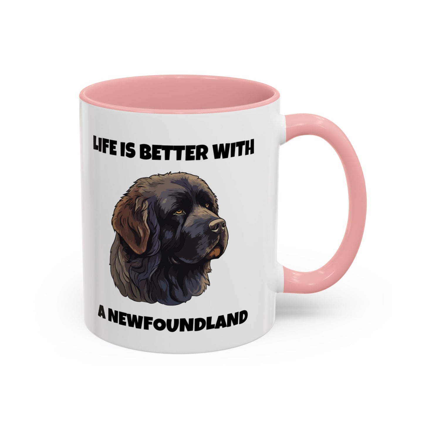 Newfoundland, Newfoundland Dog, Newfie, Life is Better with a Newfoundland, Accent Coffee Mug (11, 15oz)