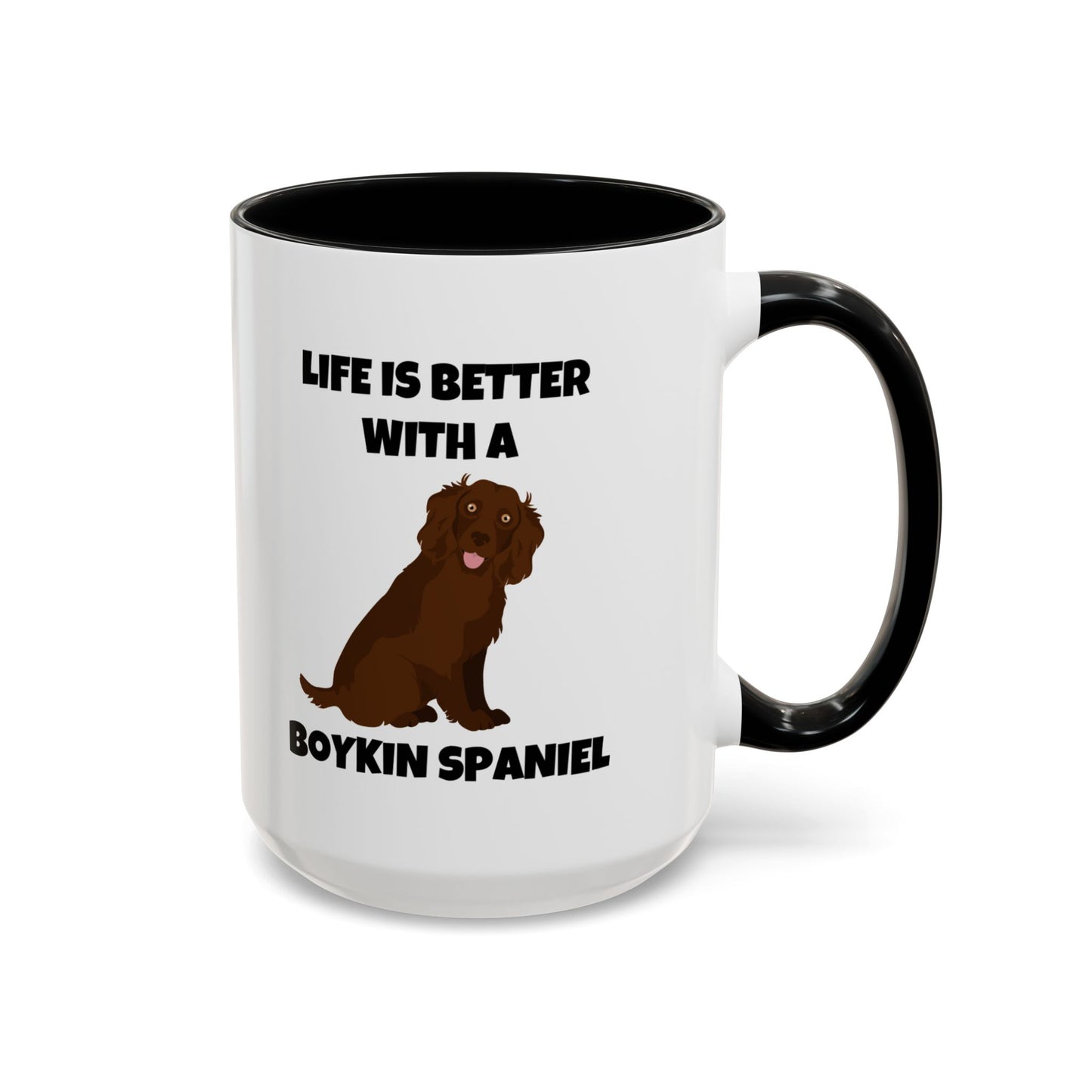 Boykin Spaniel, Boykin Spaniel Dog, Life is Better with a Boykin Spaniel, Accent Coffee Mug (11, 15oz)