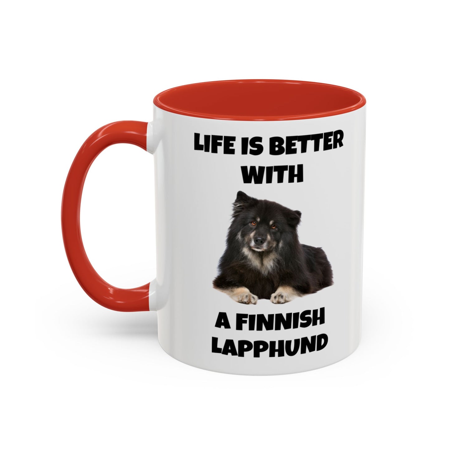 Finnish Lapphund, Finnish Lapphund Dog, Life is Better with a Finnish Lapphund, Accent Coffee Mug (11, 15oz)